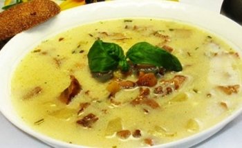 Грибной суп-пюре с сыром